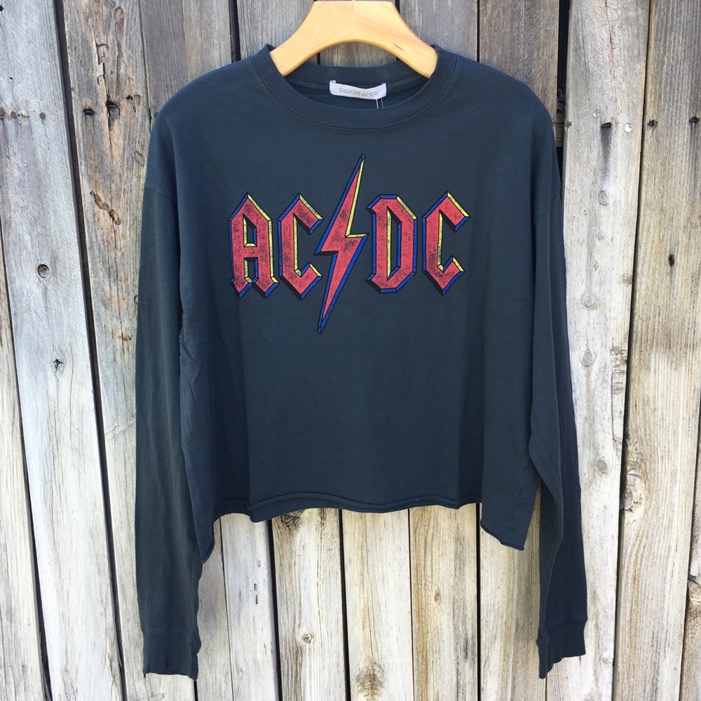 NWT Daydreamer AC/DC Graphic Tee Cotton Vintage Black XS